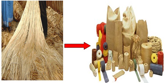 Jute fiber to product