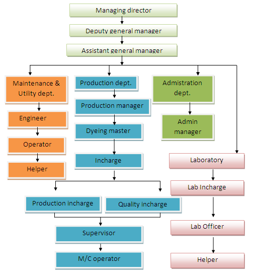Organogram of Washing Factory